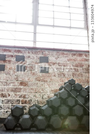 Dumbbells in fitness studio Dumbbells in fitness studio 133604974