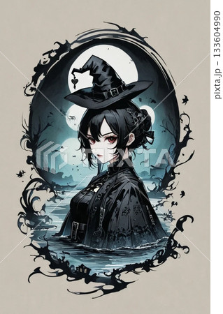 海の魔女(ゲームカード風) 133604990