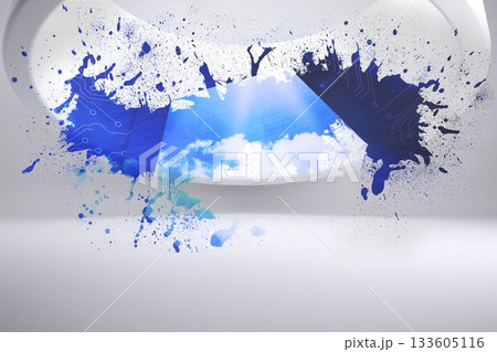 Splash showing cloud computing 133605116