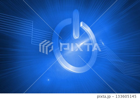 Digitally generated turn off button Digitally generated turn off button 133605145