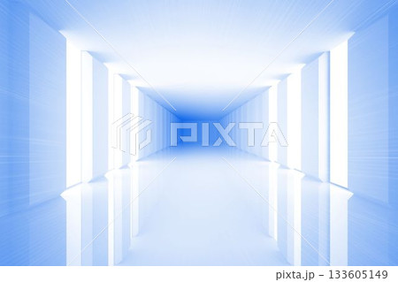 Bright blue room with windows Bright blue room with windows 133605149