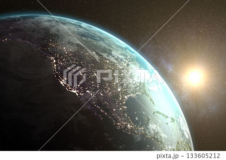Image of earth on the space 133605212