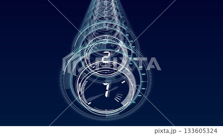 Interface dial countdown with blue background Interface dial countdown with blue background 133605324