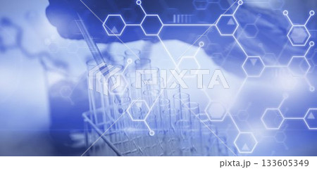 Scientist making extraction in laboratory 133605349