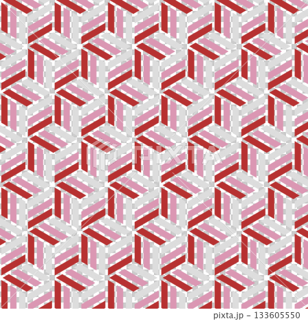 Swatch compatible Tortoiseshell Ajiro Japanese traditional pattern background material texture seamless red pink Swatch compatible Tortoiseshell Ajiro Japanese traditional pattern background material texture seamless red pink 133605550