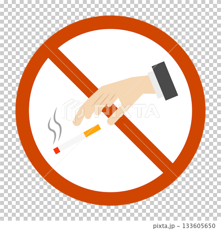 No cigarette littering sign 133605650