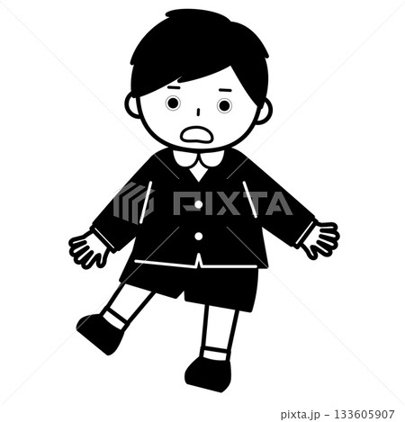 驚いている男の子 133605907