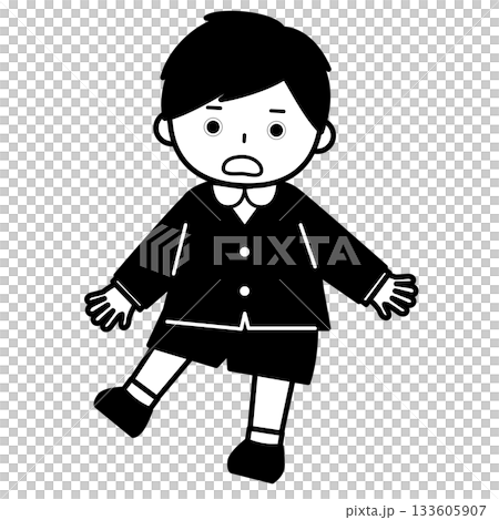 驚いている男の子 133605907