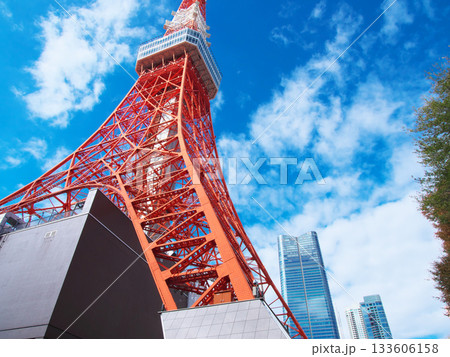東京タワーと麻布台ヒルズ 都市景観(2025年11月) 東京タワーと麻布台ヒルズ 都市景観(2025年11月) 133606158