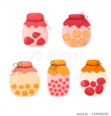set of preserved food jars set of preserved food jars 133606280