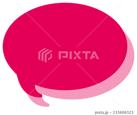 シンプルなカラーの吹き出し 丸形 シンプルなカラーの吹き出し 丸形 133606323