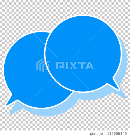 Simple color speech bubbles overlapping conversations 133606346