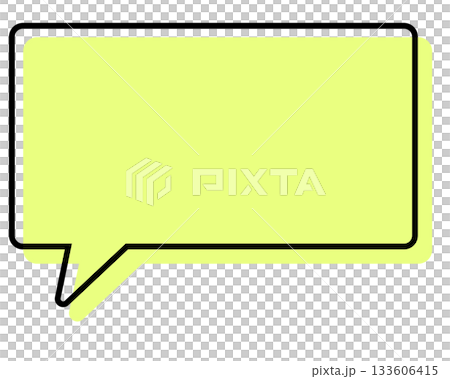 線條錯置的簡單對話泡泡 - 長方形 線條錯置的簡單對話泡泡 - 長方形 133606415