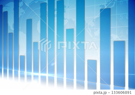 Global business graphic in blue 133606891