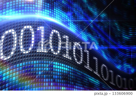 Binary code on digital screen Binary code on digital screen 133606900