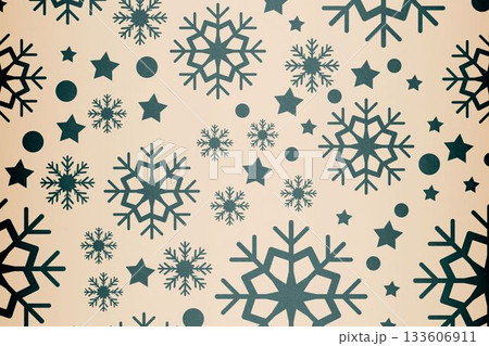 Digitally generated Snowflake pattern 133606911