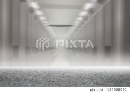 Digitally generated Server hallway in desert 133606952