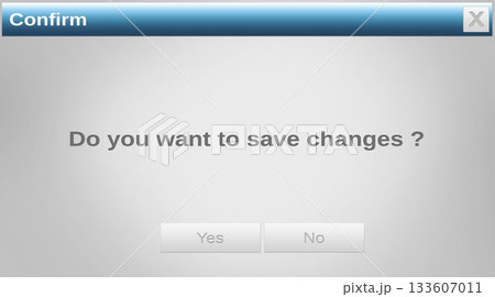 Modal confirmation dialog appearing on flat UI...のイラスト素材 [133607011 ...