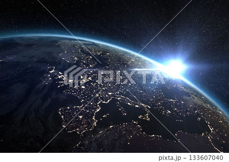 Aerial view of the Earth from the space 133607040