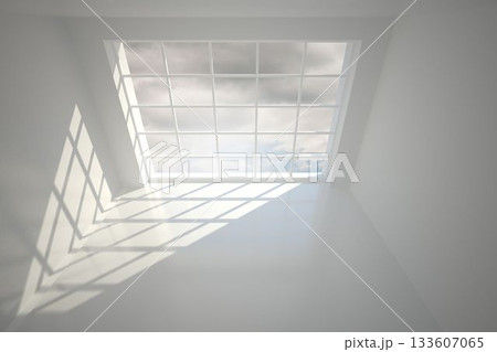 Blue sky seen through window Blue sky seen through window 133607065