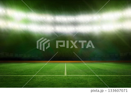 Football pitch under green lights Football pitch under green lights 133607071