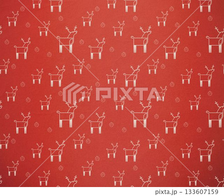 Digitally generated Red reindeer pattern 133607159
