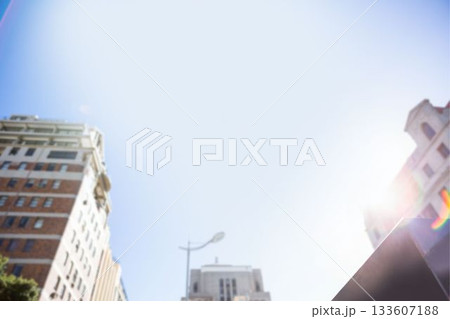 Tall buildings against clear sky 133607188