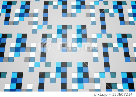 Technical background with squares 133607214