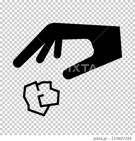 亂丟垃圾的輪廓圖標 133607284