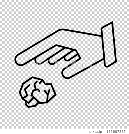 亂丟垃圾圖示 紙張垃圾 133607285