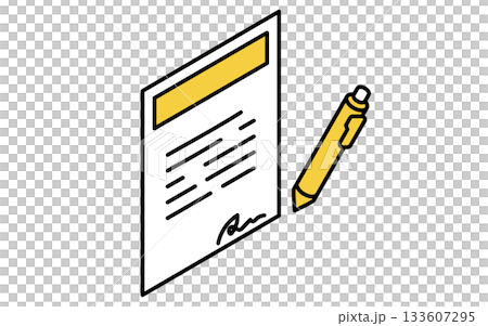 Real estate purchase, simple line drawing isometric illustration of signing a contract Real estate purchase, simple line drawing isometric illustration of signing a contract 133607295
