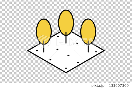 房地產購買，農田簡約線條藝術等距插圖 133607309