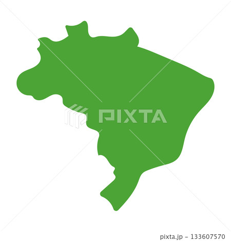 ブラジルの地図 アイコン 133607570