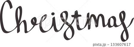Handwritten lettering with a Christmas theme 133607617