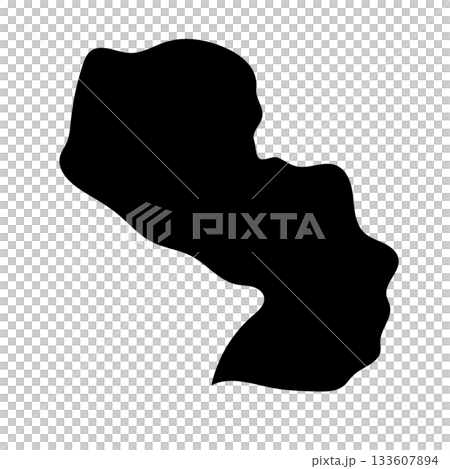 パラグアイの地図 シルエット パラグアイの地図 シルエット 133607894