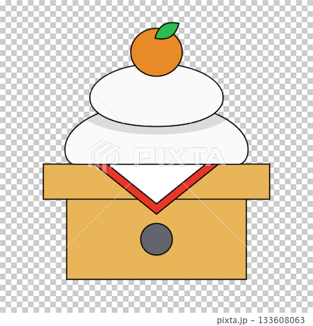 Kagami mochi icon New Year Kagami mochi icon New Year 133608063