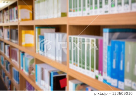 Books on shelf in library Books on shelf in library 133609010