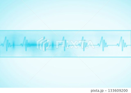 Medical background with blue ecg line 133609200