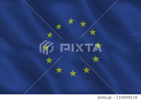 Close-up of European flag 133609216