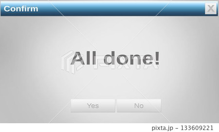 Flat modal confirmation window is showing...のイラスト素材 [133609221] - PIXTA
