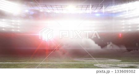 Digitally generated image of illuminated stadium 133609302