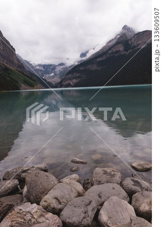 Lake and mountain at countryside 133609507