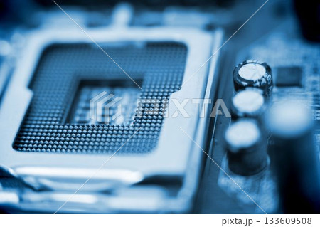 Micro parts of computer chip 133609508