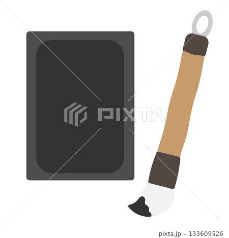筆とすずり イラスト 筆とすずり イラスト 133609526