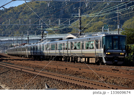 東海道線を走る223系新快速電車12両 133609674