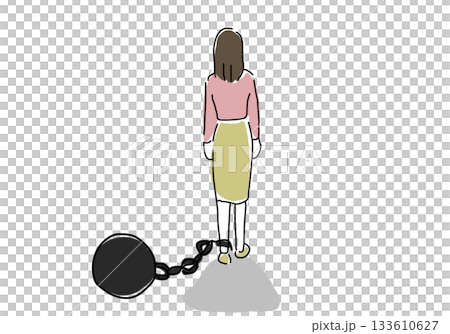 家事や仕事の重荷に縛られる女性 133610627