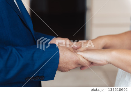 Wedding Hand Holding Moment in Latvia 133610692