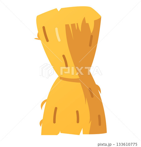 A stack of straw, a yellow bundle of dry grass, haymaking. A stack of straw, a yellow bundle of dry grass, haymaking. 133610775
