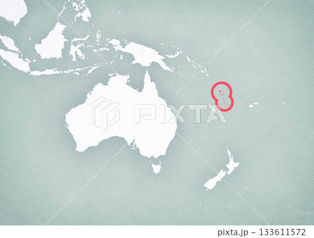 Map of Australasia - Vanuatu 133611572