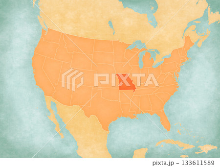 Map of United States of America - Missouri Map of United States of America - Missouri 133611589
